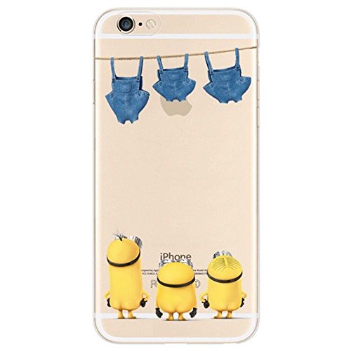 iPhone 6S Case, Pannovo Despicable Me Minions Case Soft Flexible TPU Transparent Skin Scratch-Proof Protective Case Cover for 4.7" iPhone 6/iPhone 6S(A)