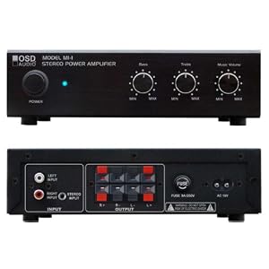 OSD Audio AMP60 Compact Two Channel Stereo Multi Purpose Amp