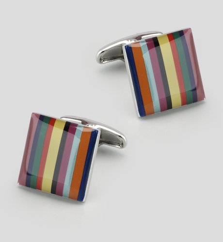 Autograph Multi-Coloured Stripe Cufflinks