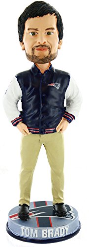 New England Patriots Tom Brady Forever Collectibles Varsity Jacket Bobble Head