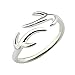 925 Sterling Silver Deer Adjustable Knuckle Antler Ring 1.4g