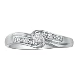 10K White Gold Diamond Promise Ring (1/10ct tw.) Ring