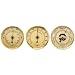 Set of 3 Weather Instruments With Brushed Gold Dials