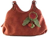 Bewitched Accessories Wool Bag with Flower Trim