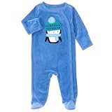 GYMBOREE(ジンボリー) ソフト ペンギン 1-ピース ポーラー ブルー ロンパース長袖 3～6ヶ月【並行輸入】