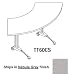 34 Inch Static Crescent Table in Nebula Gray - Mayline Office Furniture - TT60CSNGRBLK