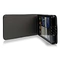 Avanto Ledertasche Flip Case Carbon Fiber Tasche Etui f�r Samsung Galaxy S2 GT-I9100 - schwarz + Avanto UltraClear Displayschutzfolie