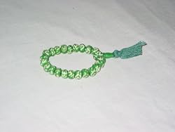 Green Om Symbol Yoga Meditation Wrist Mala Tibetan Yak Bone Beads Bracelet