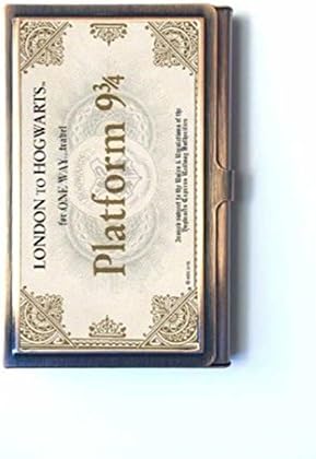 Harry Potter Hogwarts Train Ticket Custom Business Name Card Holder Stainless steel Bronze Case