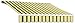 Awntech 10-Feet Galveston Semi-Cassette Right Motor with Remote Retractable Awning, 96-Inch Projection, Forest Green/Tan Multi