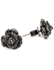 Borgioni Black Diamond Rose Stud Earrings
