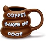 BigMouth Inc Coffee Makes Me Poop Mug, Brown
