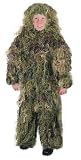 Kids Ghillie Suit Set Woodland Green Camo