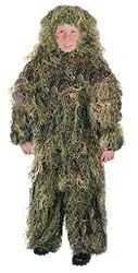 Kids Ghillie Suit Set Woodland Green Camo
