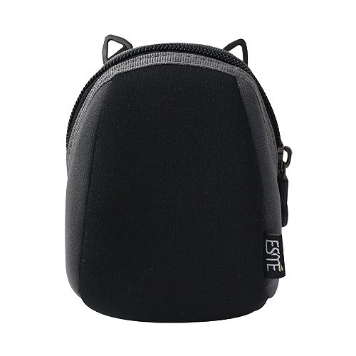 Neoprene Rugged Camera Case with Detachable Shoulder Strap and Key Ring (Black) for the Panasonic Lumix DMC-ZS3 10MP Digital