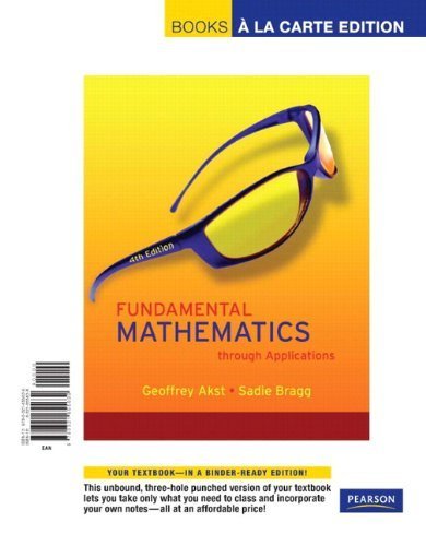 Fundamental Mathematics Through Applications Plus MyMathLab Student Access Kit (4th Edition) 4th edition by Akst, Geoffrey, Bragg, Sadie (2008) Paperback