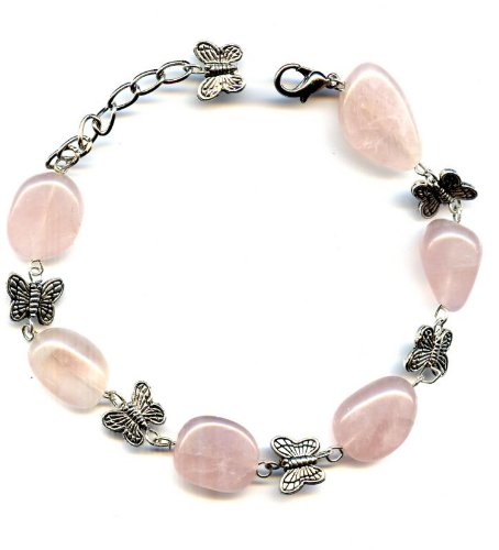 Bracelet made of Butterfly and pink quartz