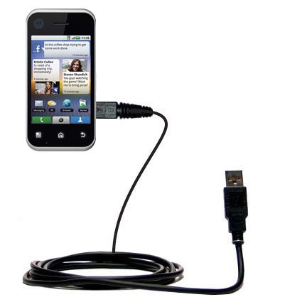Classic Straight USB Cable for the Motorola Motus with Power Hot Sync and Charge capabilities - uses Gomadic TipExchange Technology