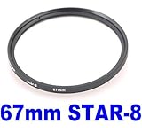 67MM 8-Point Star Cross Twinkle Filter for ANY Camera Lens with 67MM Filter ....