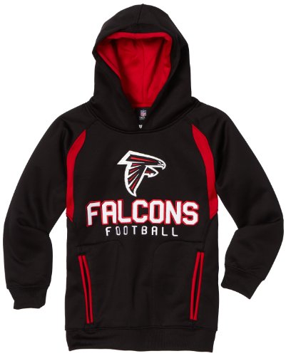 NFL Boys' Atlanta Falcons Pullover Active Hoodie - R18Ndh15 (Black, Small)