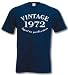 1972 VINTAGE YEAR - 40th Birthday Gift / Present T-Shirt Navy L
