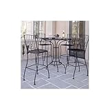 IMAGE OF Aurora 5 Piece 4 Seat Bar Height Outdoor Dining Set Finish: Twilight