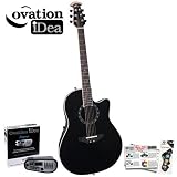 Ovation iDea Celebrity Acoustic-Electric Guitar with MP3 Recorder and Player - New Balladeer Model (Black Finish) The guitar that teaches! *** LIMITED SUPPLY AVAILABLE***