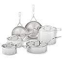 KitchenAid KCC7S10ST Professional 7-Ply Stainless Steel 10-Piece Cookware Set - Stainless Steel