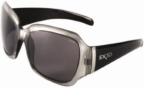 EX3D EX3D5000 Sporty Polarized 3D Glasses for Women - Silver/Black