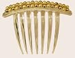 French Twist Comb - Embellished with Pearl, Platinum, and Gold Beads