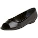 Lauren Ralph Lauren Women's Jadira Peep Toe Flat,Black,6.5 B