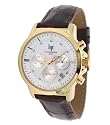 Lip Style - 10513442 - Montre Homme - Quartz Analogique - Cadran Blanc - Bracelet Cuir Marron