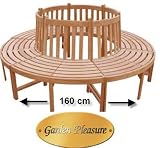 BAUMBANK 360� HOLZ w TEAK BANK BAUM RUNDBANK GARTENBANK