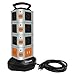 Costech 14 Outlet Surge Protector Power Strip with 4 Port USB Charging Ports Multiple USB Output Surge Overload Protector 6.5 Feet for Electronic Device
