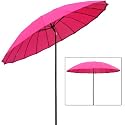 2.5m Tilting Parasol Sun Shade Protection Garden Patio Umbrella Brolly - Pink