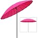 2.5m Tilting Parasol Sun Shade Protection Garden Patio Umbrella Brolly - Pink