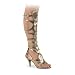 Women's Goddess-12, Snake Skin Egyptian Sandal, 3 1/2