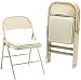 HON FC02LBG Steel Folding Chairs with Padded Seat, Light Blueige, Four/carton