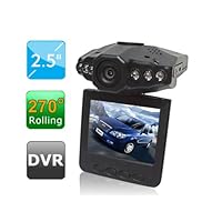 2.5' LCD Wide Angle Digital Vehicle Car DVR Camcorder With 6 LED IR Night Vision/Motion Detection