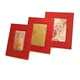 Faux Suede Photo Frame Set - Red