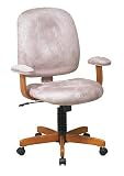 Office Star Work Smart Medium Oak Desk Chairs Buckskin Fabric with Arms