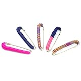 ブローチ　マフラー ブローチ　レザーマルチストールクリップ　5個入れ　　色ランダム