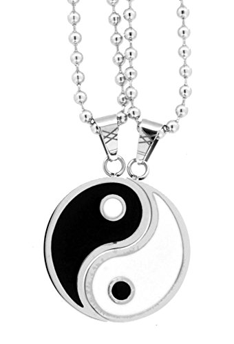 Yin Yang Pair of Necklaces, Couple Necklaces, Best Friend Necklaces (Yin and Yang)
