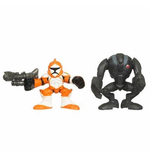 Star Wars 2010 Galactic Heroes 2Pack Episode II Clone Trooper Super Battle Droid
