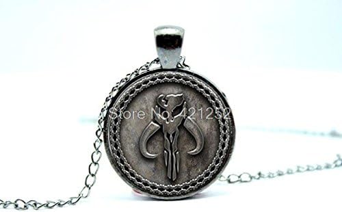 Pretty Lee 2015 Fashion Mandalorian Skull Pendant Necklace Glass Photo Cabochon Necklace Christmas gift