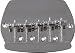 MUSICMAN® STYLE BASS BRIDGE - 5 STRING CHROME