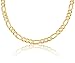 14K Solid Yellow Gold Figaro Link Chain Necklace 7mm Wide 30