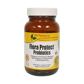DrNatura Flora Protect Probiotics Probiotic Bacteria Supplement, 60-Vcaps Bottle