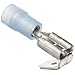 Morris Products 12024 Piggy Back Disconnect, Double Crimp, Nylon Insulated, Blue, 16-14 Wire Size, 0.032"X0.250" NEMA Tab  (Pack of 100)