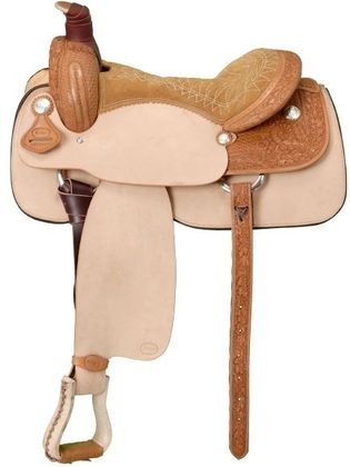 Royal King Canton Roper Saddle - Light Oil - 16 1/2